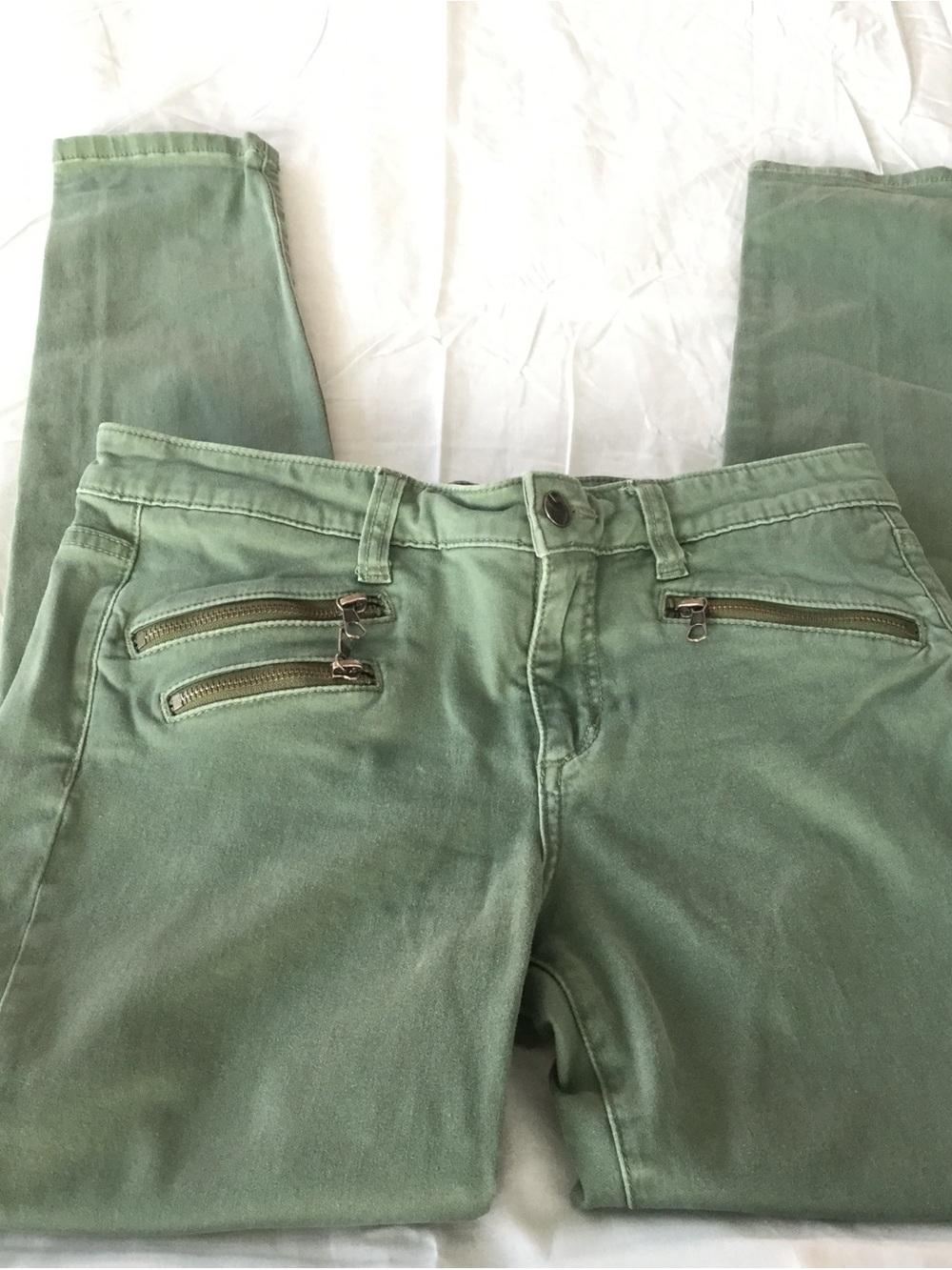Joe’s Olive Green Cargo Skinny Women’s Pants with Zipper Details Size 29